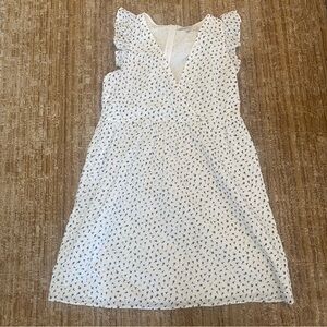 Loft 6P Floral Eyelet Dress Ruffle Sleeves